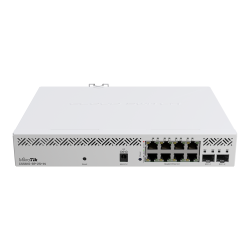 Комутатор 8 портів керований MikroTik CSS610-8P-2S+IN PoE
