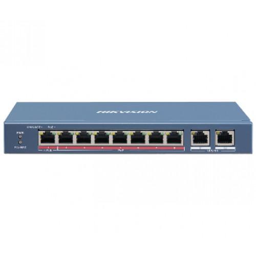 Комутатор 8 портів некерований Hikvision DS-3E0310HP-E POE
