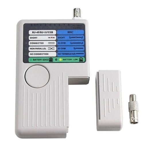 Тестер мережевий RJ-45, RJ-12, USB та BNC