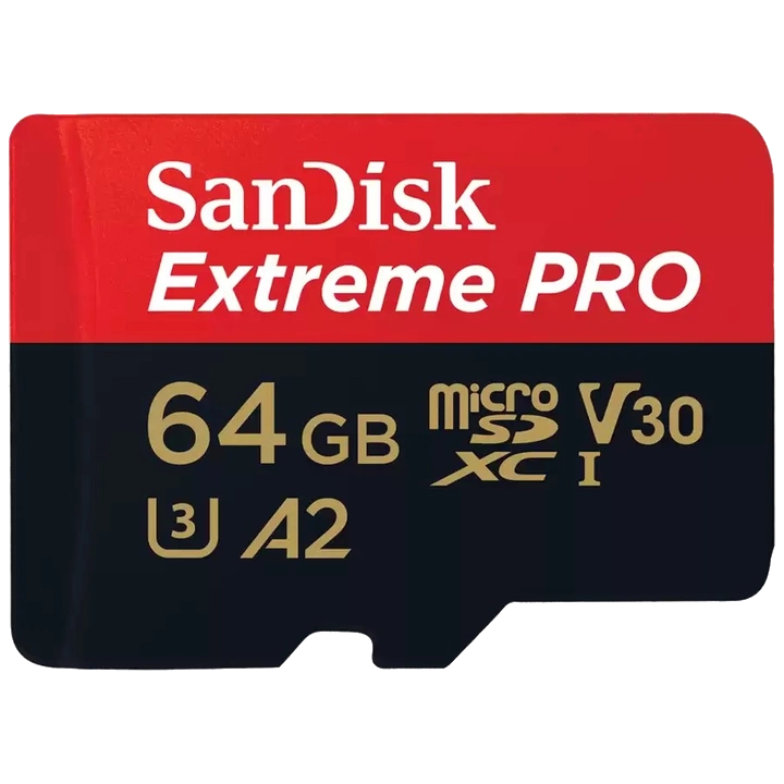 Карта пам'яті SanDisk microSD 64GB C10 UHS-I U3 Extreme Pro V30 + SD