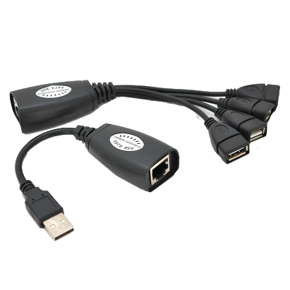 Подовжувач USB 2.0 сигналу F/UTP RJ-45 to AM + RJ-45 to 4xAF 50 м