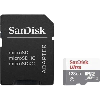 Карта пам'яті SANDISK Ultra microSDXC 128GB + SD Adapter Class 10 UHS-I