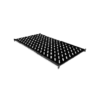 Полиця 19" 4 точки кріпл., 850мм глиб., перфорована, т.м.2мм, чорна Voltronic 4962