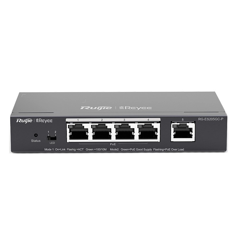 5-портовий гігабітний інтелектуальний POE комутатор Ruijie RG-ES205GC-P
