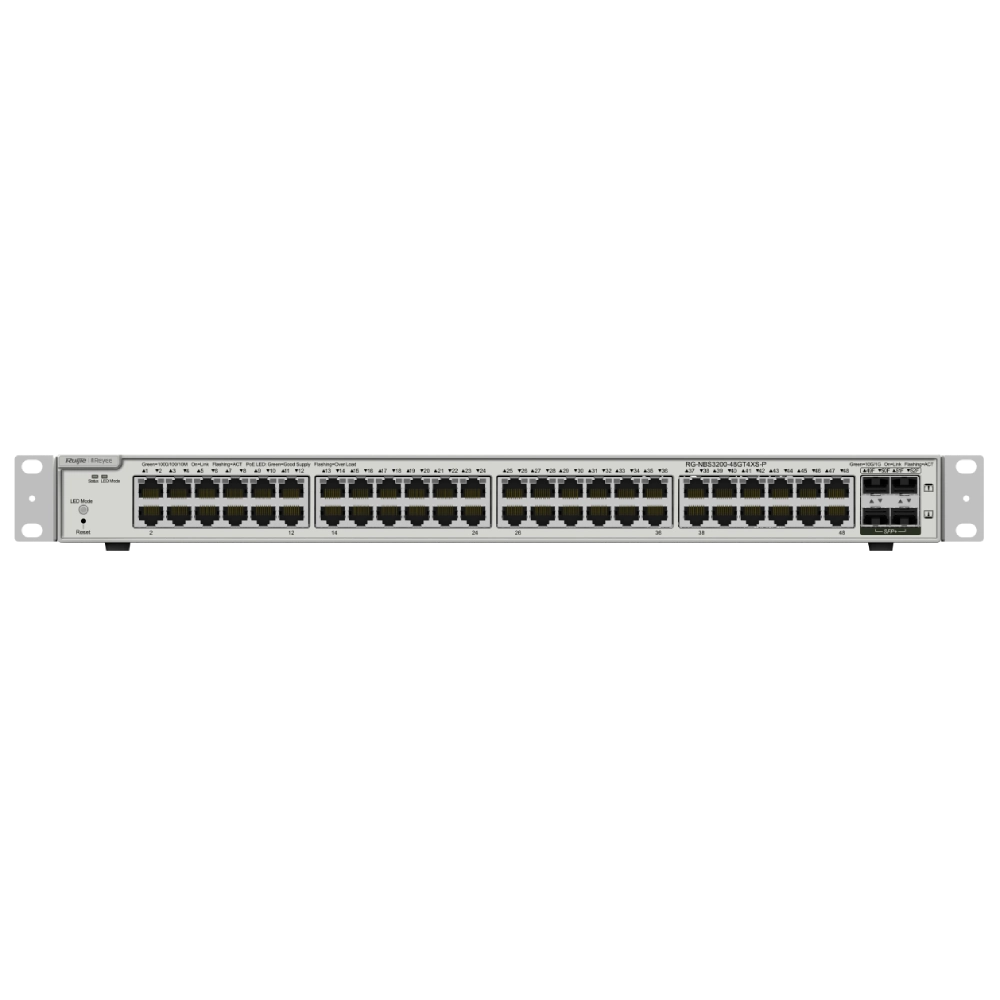 Комутатор 48 портів керований Ruijie Reyee RG-NBS3200-48GT4XS-P L2+ POE