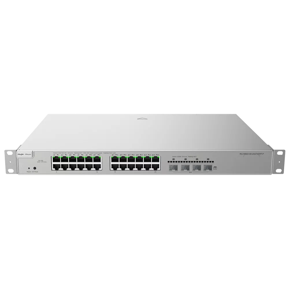 Комутатор 24 порти керований Ruijie Reyee RG-NBS5100-24GT4SFP-P POE L3