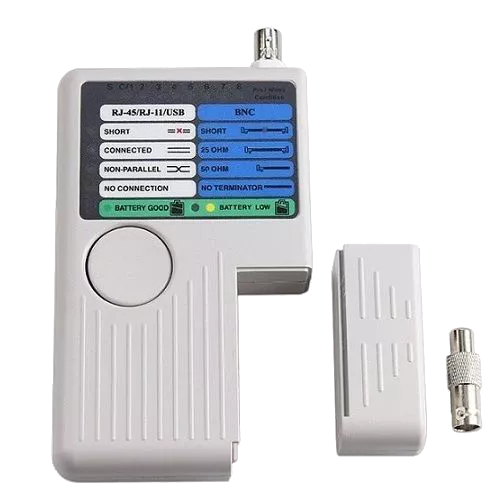 Тестер мережевий RJ-45, RJ-12, USB та BNC
