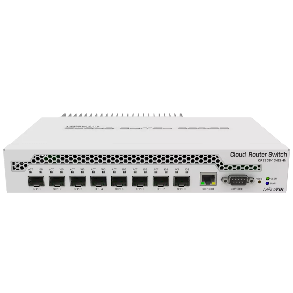 Комутатор 8 портів керований MikroTik CRS309-1G-8S+IN 10G SFP+