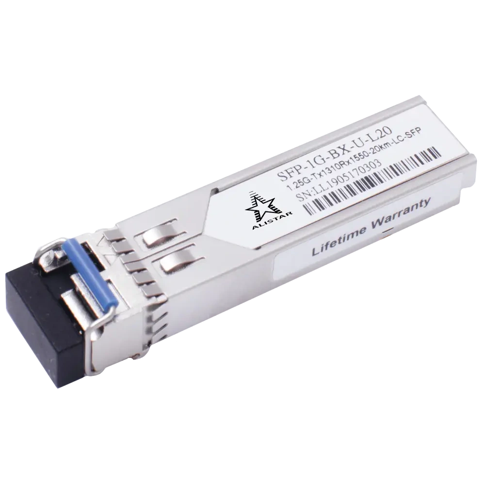Модуль ALISTAR SFP-1G-BX-U-L20 SFP 1G 1SM WDM LC 20KM TX1310/RX1550nm DDM