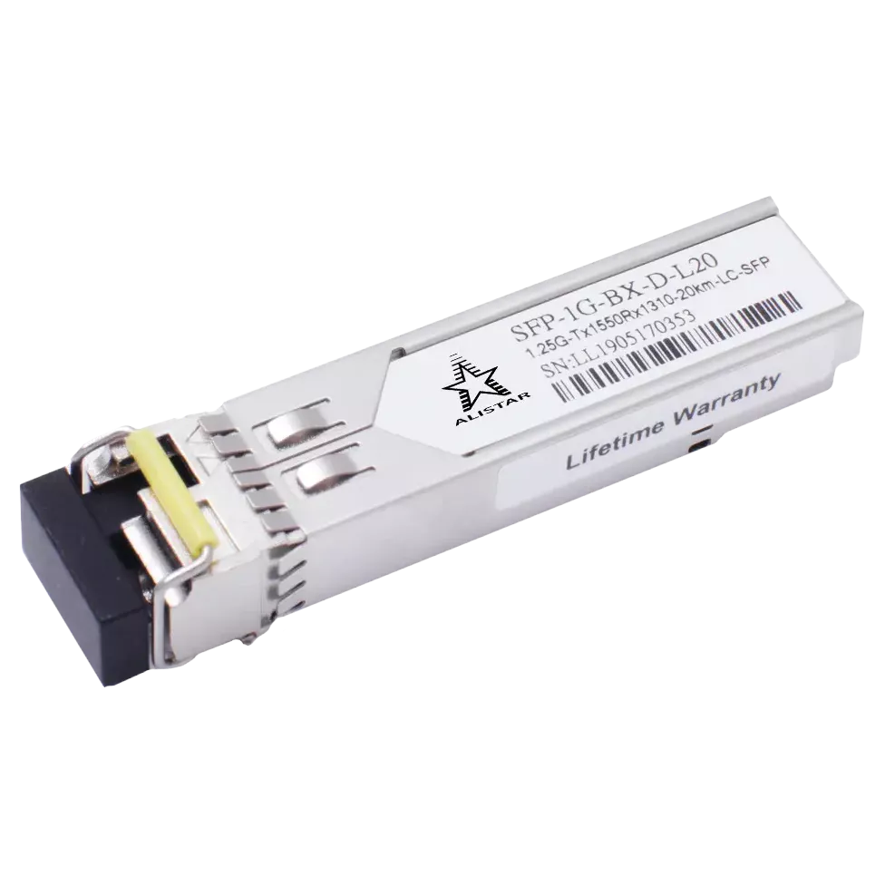 Модуль ALISTAR SFP-1G-BX-D-L20 SFP 1G 1SM WDM LC 20KM TX1550/RX1310nm DDM