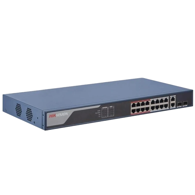 Комутатор 18 портів керований Hikvision DS-3E1318P-EI(B)