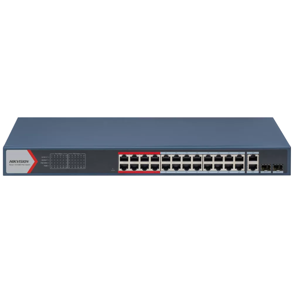 Комутатор 26 портів керований Hikvision DS-3E1326P-EI(B) POE