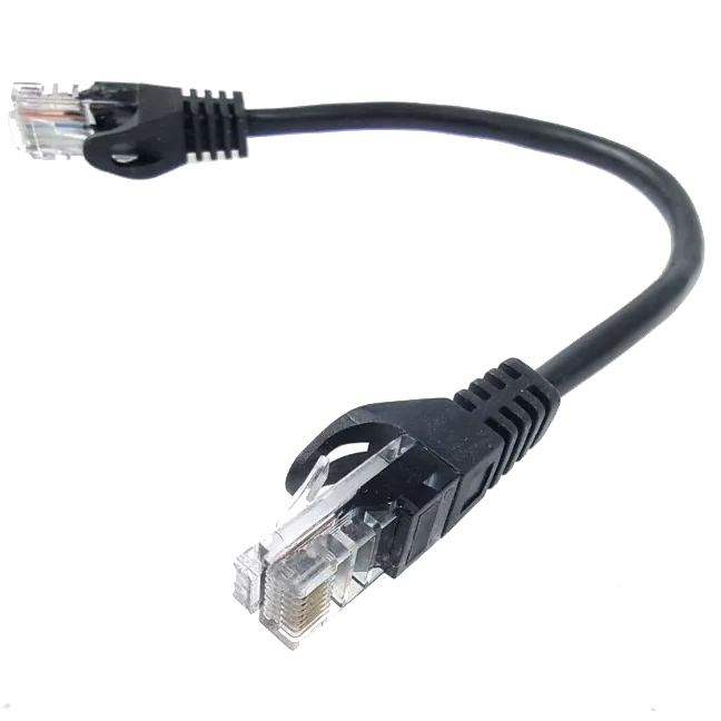 Патч-корд литий чорний 5е UTP RJ45 0.25м