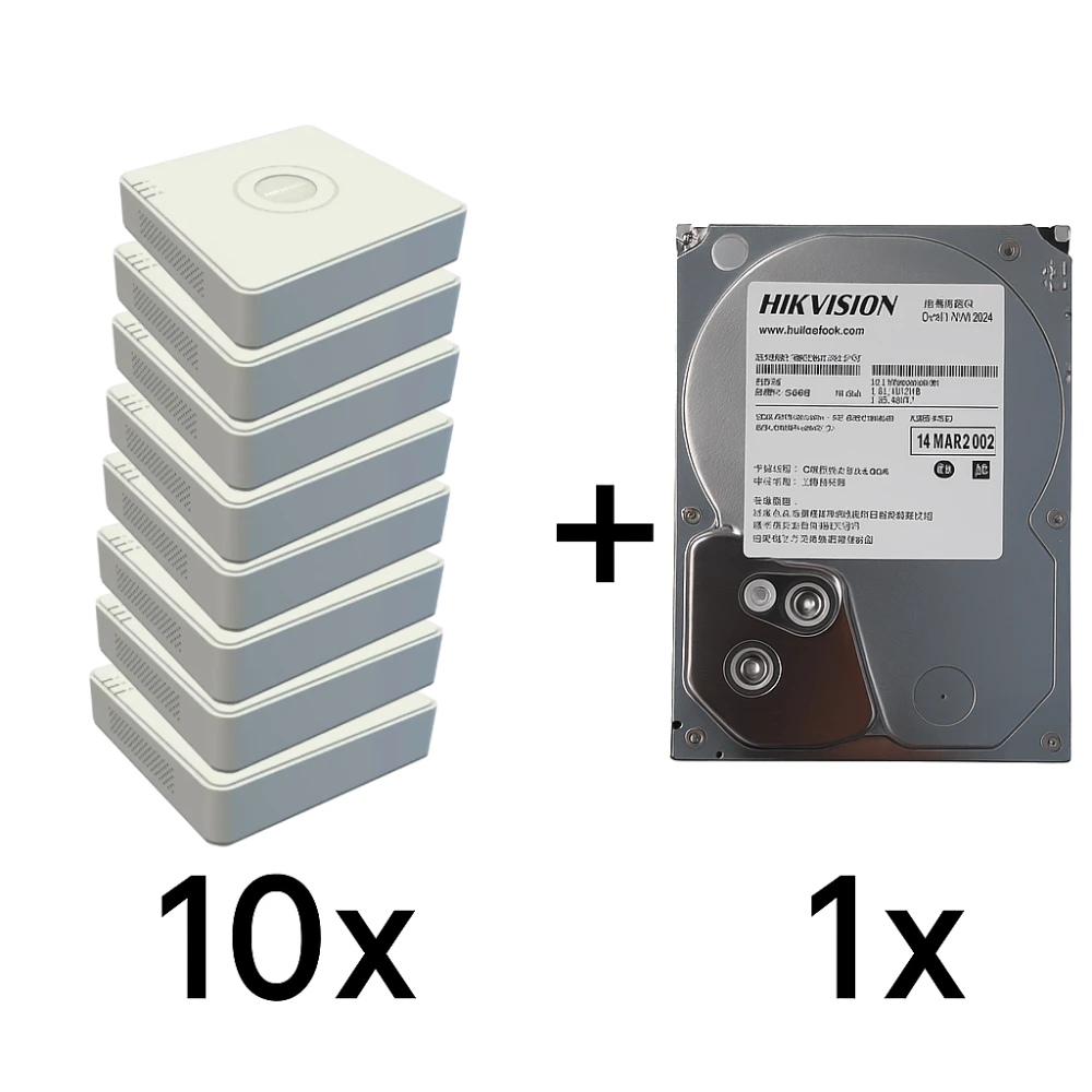 Комплект Hikvision DS-7104NI-Q1(D) 10 шт + DS20HKVS-VX1