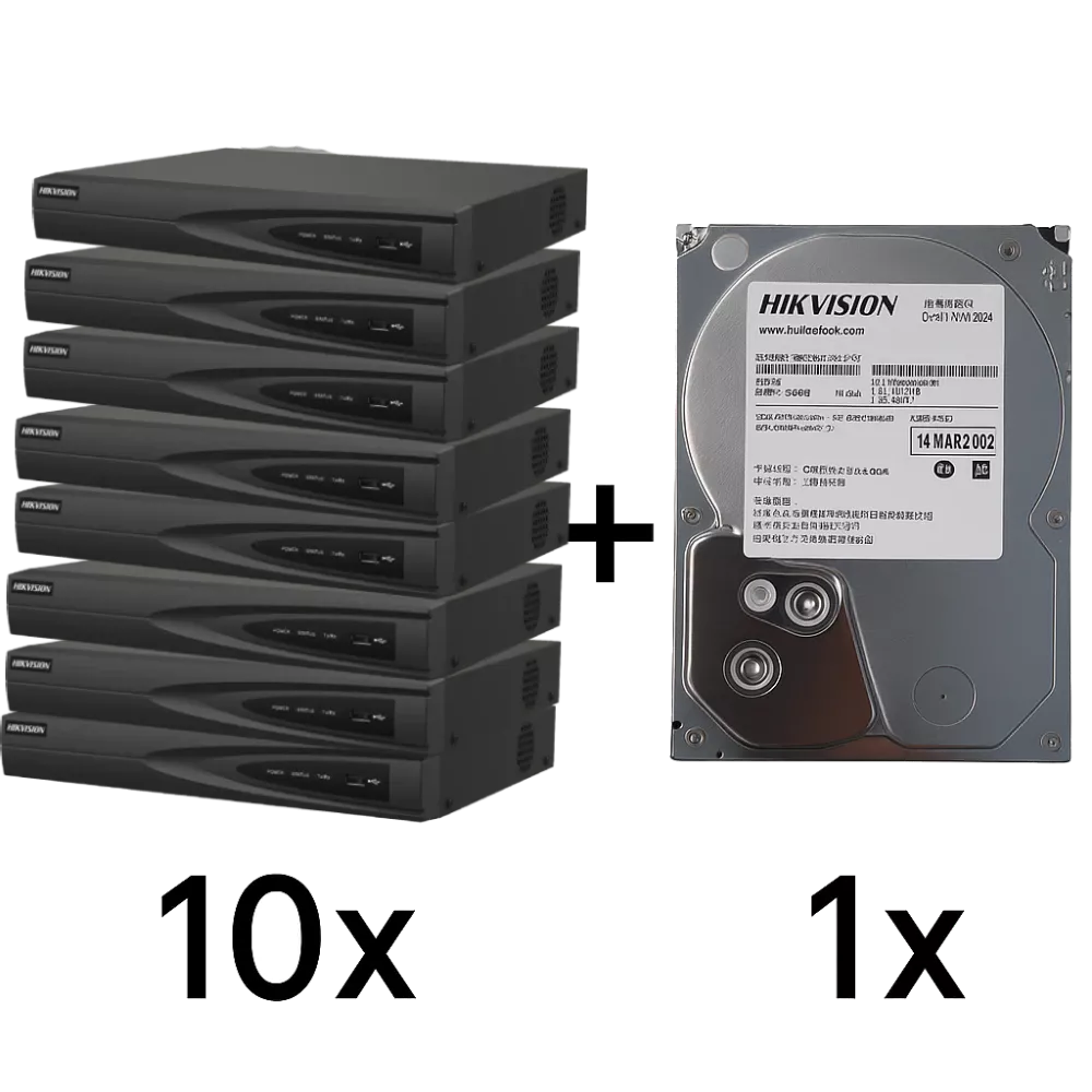 Комплект Hikvision DS-7616NI-Q1(D) 10 шт + DS40HKVS-VX1