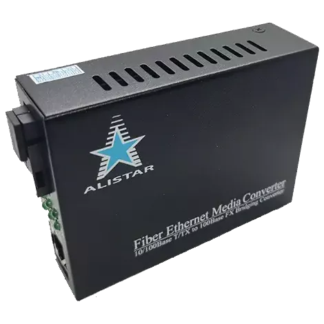 Медіаконвертор ALISTAR X5S 100M 10/100BASE-T RJ-45 - 100BASE-FX 1SM WDM SC 20KM TX1550/RX1310nm LFP
