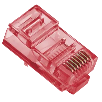 Конектор (100 шт/уп.) Ritar RJ-45 8P8C UTP Cat-5 Q100 Red