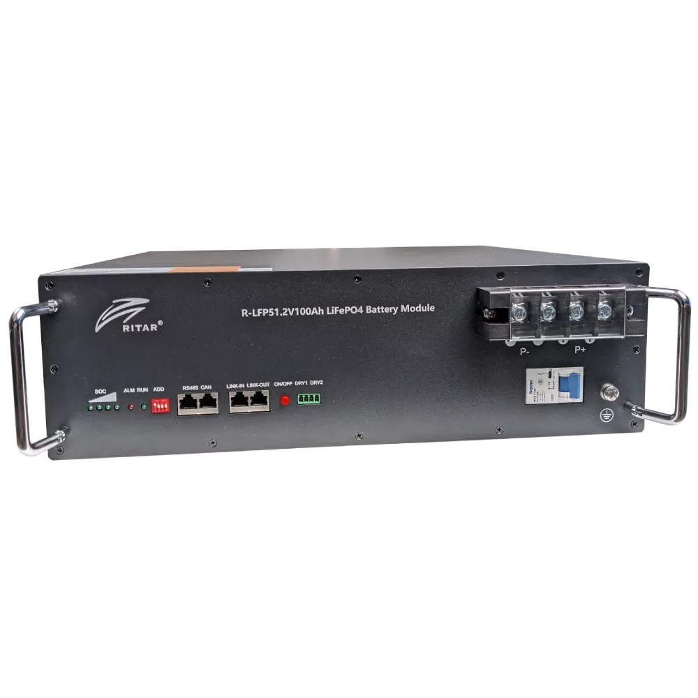 Літієва акумуляторна батарея Ritar R-LFP51.2V100AH з bluetooth
