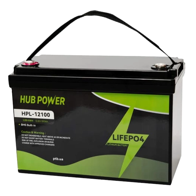 Акумуляторна батарея Hub Power HPL-12100 LiFePO4 12В/100А•г